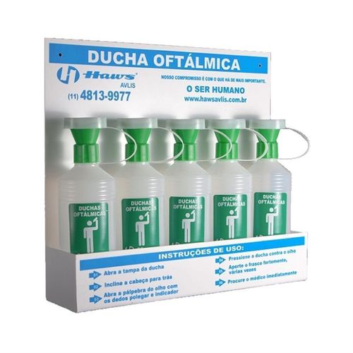Ducha Oftálmica Em Quadro Acrilico 500ml Haws Avlis