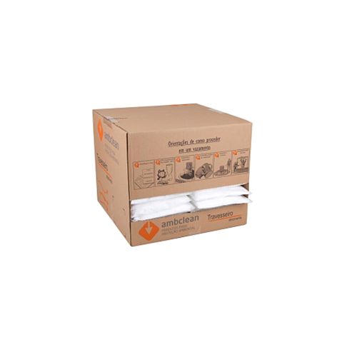 Travesseiro Absorvente Branco Vazamento Petróleo 23x23x5cm 35L Ambclean