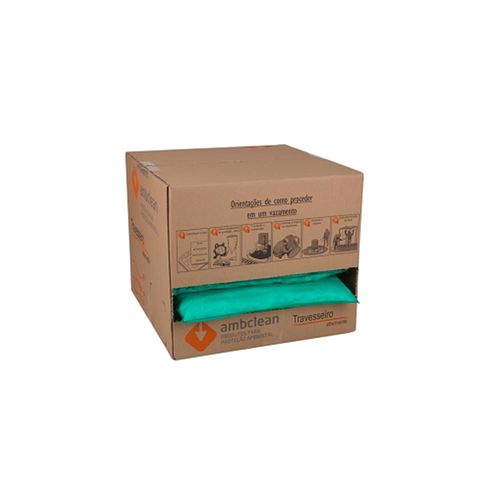 Travesseiro Absorvente Verde Vazamento Agressivo 23x23x5cm 27L Ambclean
