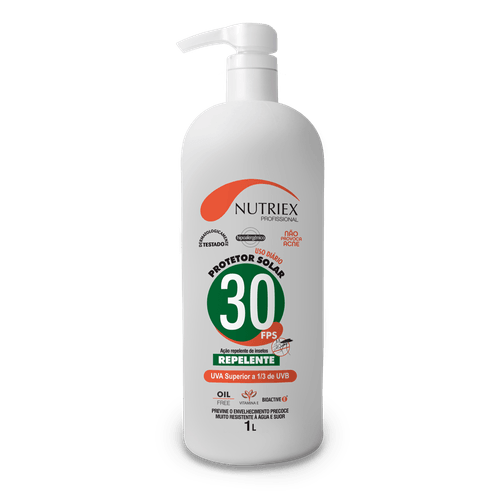 Protetor Solar Repelente FPS 30 Nutriex Dosador 1L