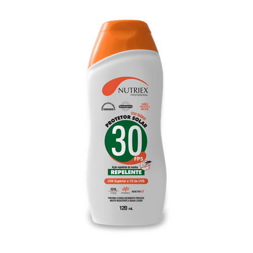 Protetor Solar Repelente Fps 30 Nutriex Frasco 120ml