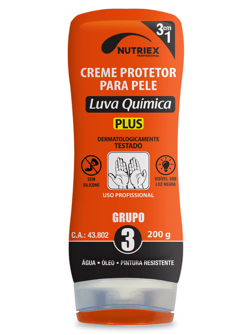 Creme Grupo 3 Nutriex Luva Química Plus Frasco 200g