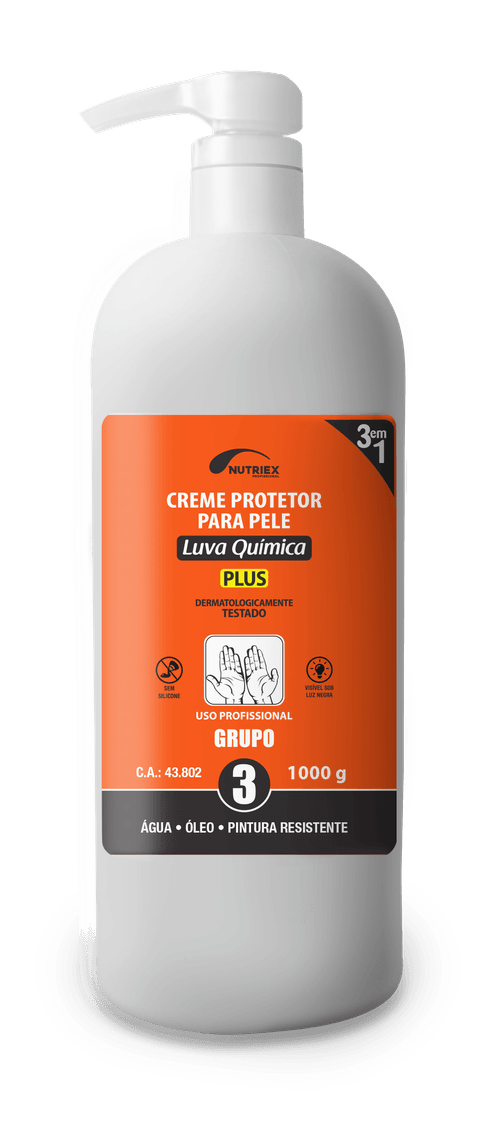 Creme Grupo 3 Nutriex Luva Química Plus Dosador 1Kg