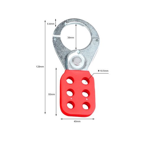 Garra Bloqueio Aço 38mm 4safe Vermelho