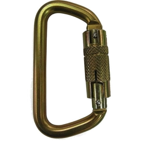 Mosquetão Karabiner Aço Trava Tripla