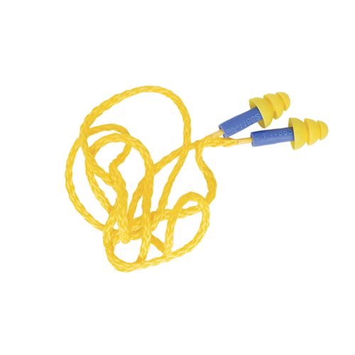 Plug Silicone 16dB Cordão Tecido Millenium G Amarelo