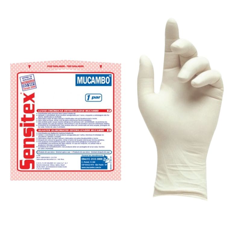 Luva-de-Latex-Descartavel-Procedimento-Cirurgico-Sensitex-106-Mucambo-------------------------------