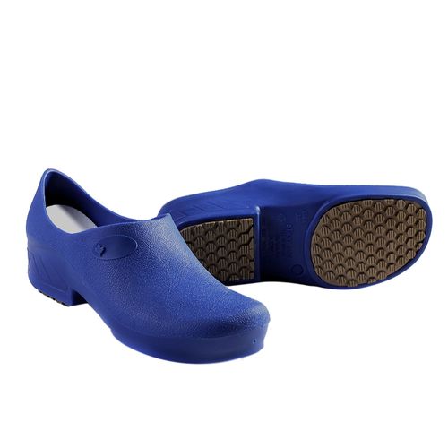 Sapato Ocupacional Antiderrapante Tradicional Woman Azul Sticky Shoes