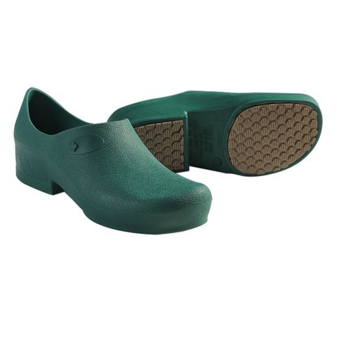 Sapato Ocupacional Antiderrapante Tradicional Woman Verde Escuro  Sticky Shoes