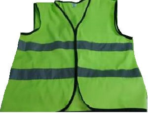 Colete Tipo Blusao Com  Duas Faixas Refletivas Verde