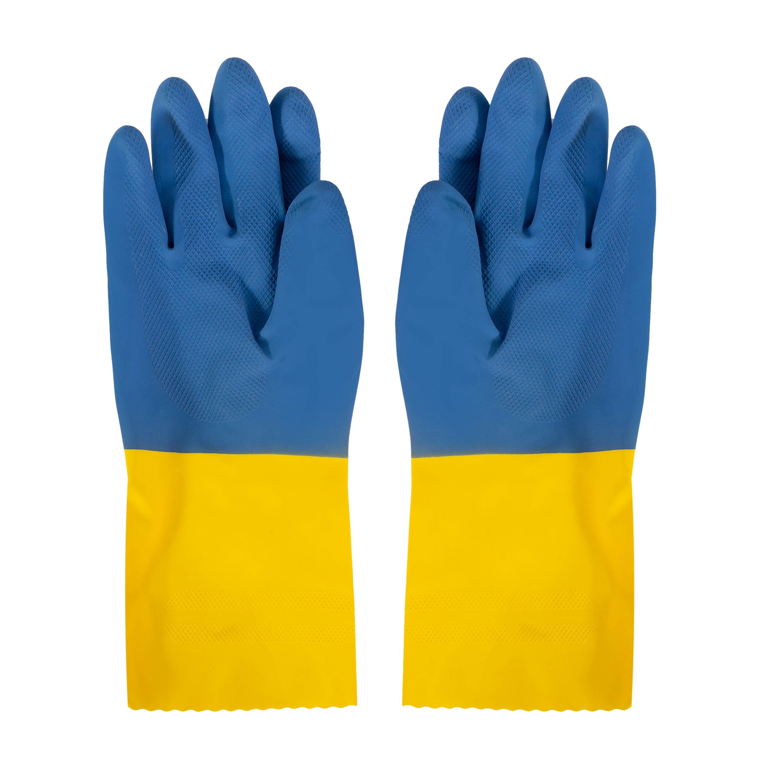 Luva Neoprene Latex Flocada 33cm 0,69mm Ansell Chemipro 9/bicolor