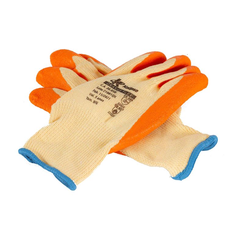 Luva-Banho-Latex-Ventil-Trico-Kalipso-Orangeflex-Xg-laranja---------------------