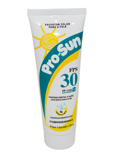 Protetor Solar Fps 30 Cosmoderma Prosun Bisnaga 120g