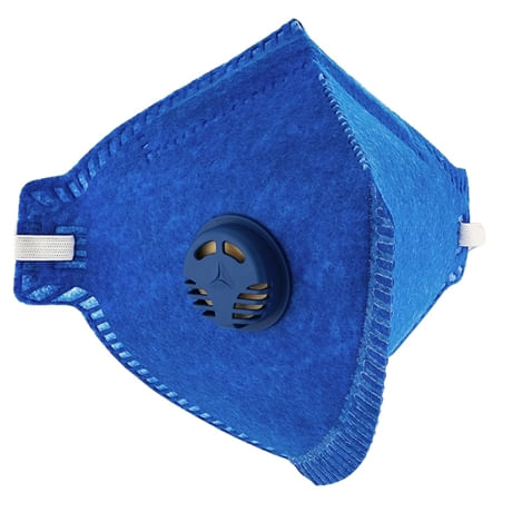 Respirador Descartavel Pff2 Com Valvula Dobravel Deltaplus Azul