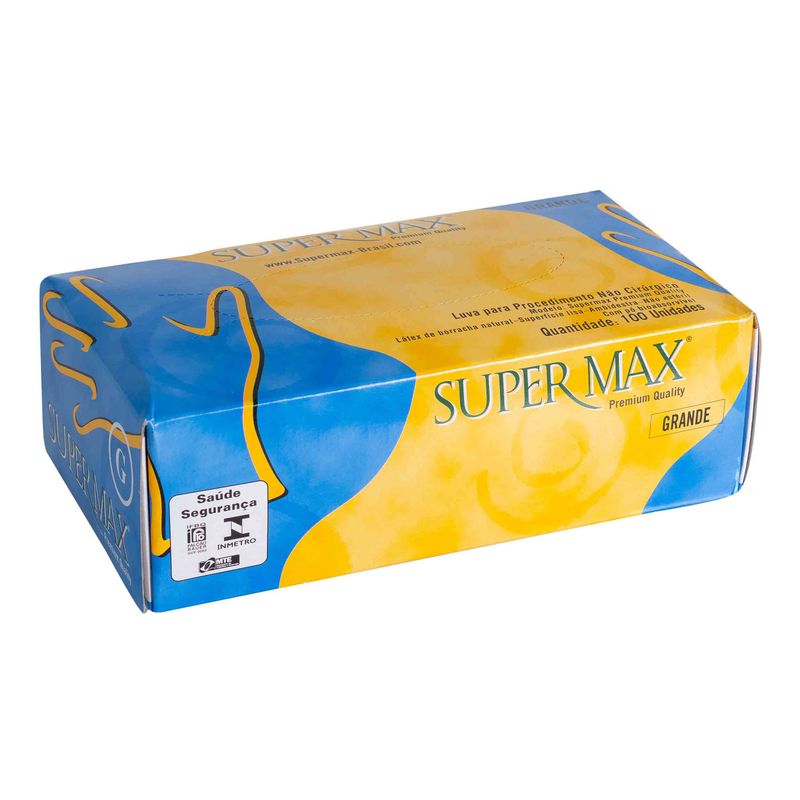 Luva-de-Latex-Descartavel-Caixa-Com-100-Unidades-Supermax-------------------------------------------