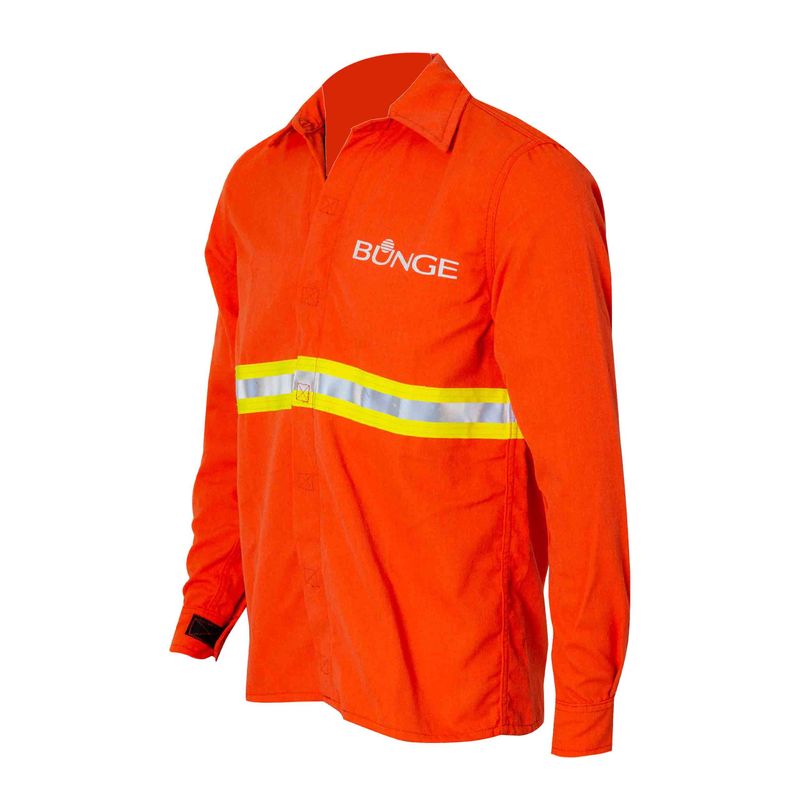 Camisa-Arco-Eletrico-Cat-2-Sem-Bolso-Bunge-Dupont-Nomex-Mhp-Pp-laranja----------