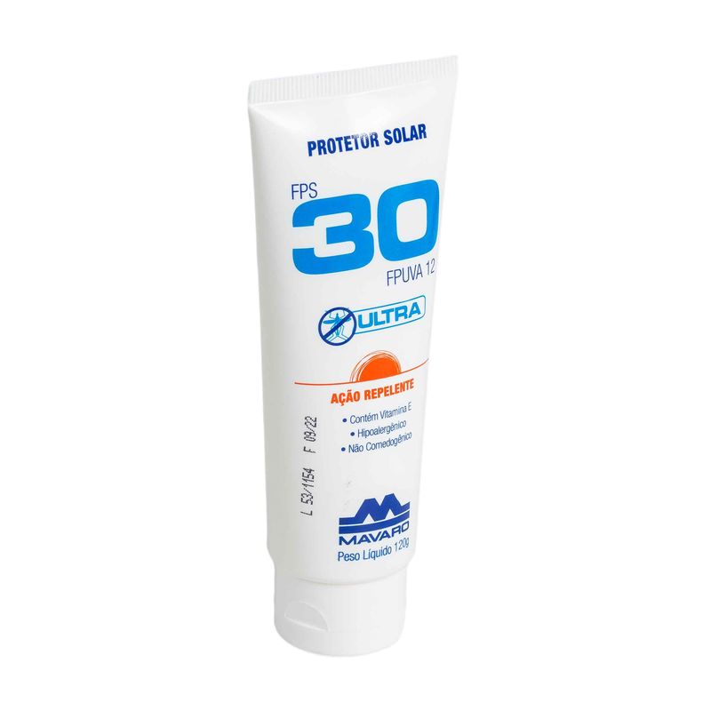 Protetor-Solar-Repelente-FPS-30-Mavaro-Bisnaga-120g