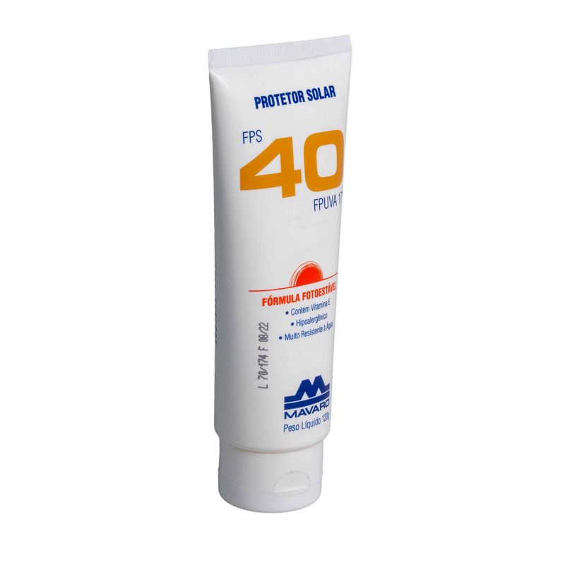 Protetor-Solar-Fps-40-Mavaro-Bisnaga-120g