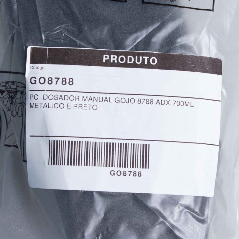 Dosador-Manual-Gojo-8788-ADX-700ml-Metalico-e-Preto