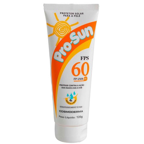 Protetor Solar Fps 60 Cosmoderma Prosun Bisnaga 120g