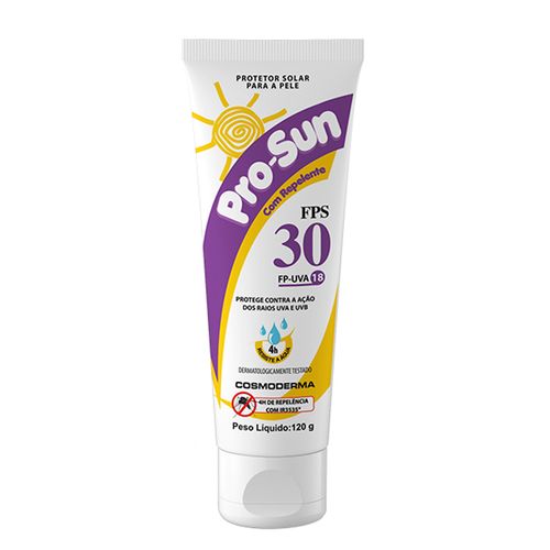 Protetor Solar Repelente Fps 30 Cosmoderma Bisnaga 120g