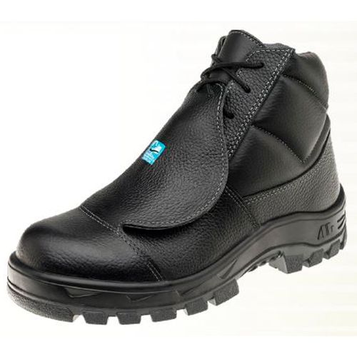 Botina Manob Cad B.comp Pap Met.ext Bid Couro Lixado Nao Eletr Marluvas Preto