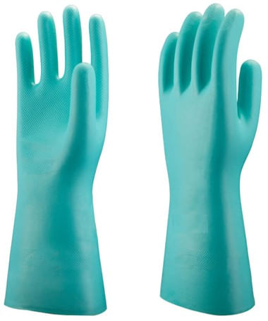 LUVA NITRILICA FLOCADA 33CM 0,38MM SOFT NF16