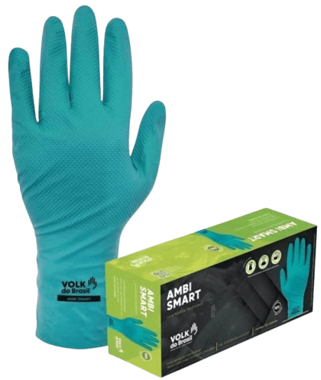 LUVA DESC NITRILICA SEM PO 0,20MM AMBIDESTRA VOLK AMBI SMART