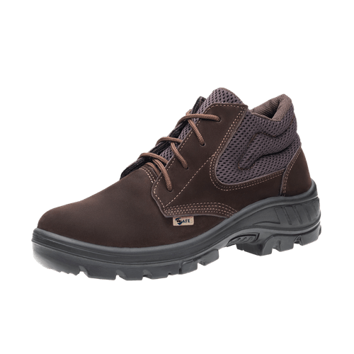 BOTINA CAD SEM BICO BID NOBUCK ELETR 4SAFE MARROM CAFE