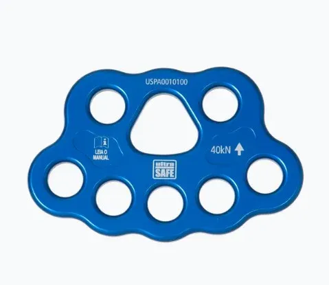 Placa de Ancoragem 7 Furos Duraluminio 45kn Ultrasafe Uspa00101