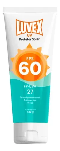Protetor Solar Fps 60 Bisnaga 120gr Luvex