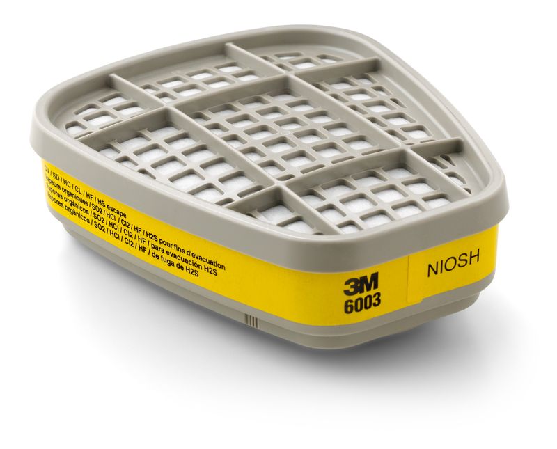 Cartucho Químico 6003 - Vapores Orgânicos e Gases Ácidos 3M                                         -1788541233229