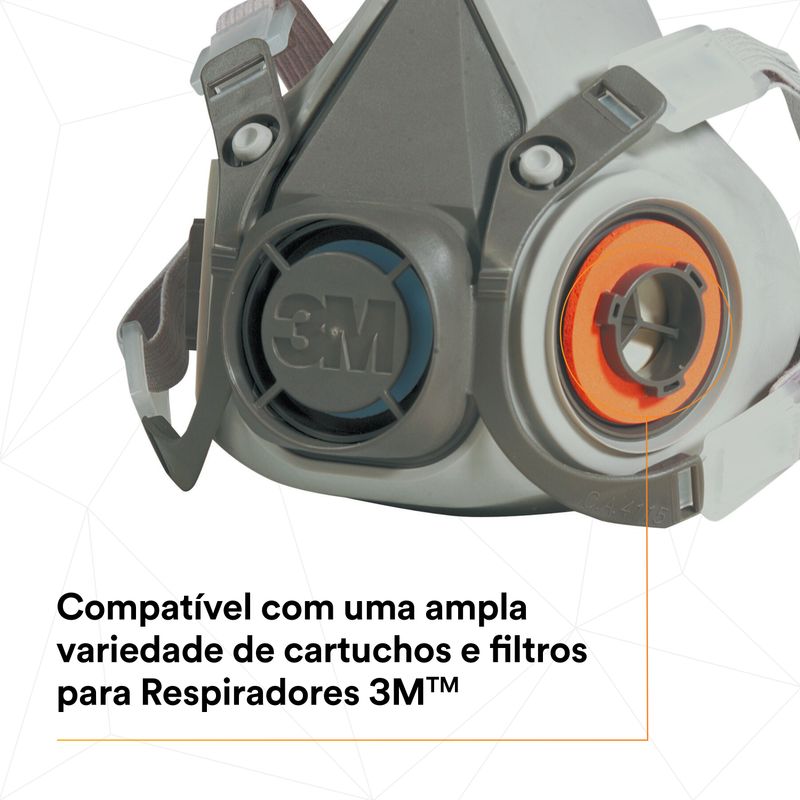 Respirador Semifacial Série 6200 3m - Tamanho M-1788542426719