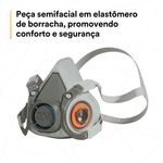 Respirador Semifacial Série 6200 3m - Tamanho M-1788542457900