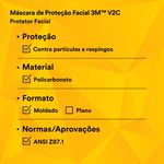 Lente Kit Protetor Facial 3M V2C Incolor-1788898975970