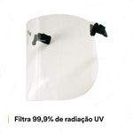 Lente Kit Protetor Facial 3M V2C Incolor-1788898979930