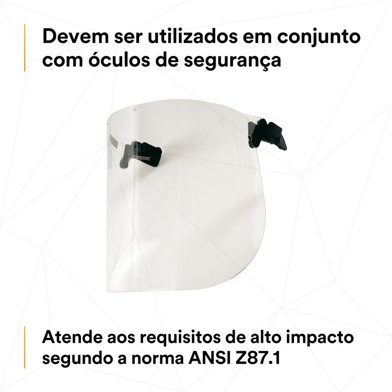 Lente Kit Protetor Facial 3M V2C Incolor-1788898989488