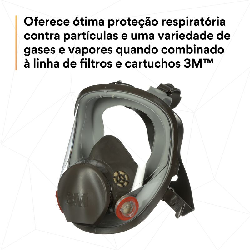 Respirador Facial Inteira Série 6800 3m - Tamanho M-1788960679924