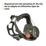 Respirador Facial Inteira Série 6800 3m - Tamanho G-1788960907131
