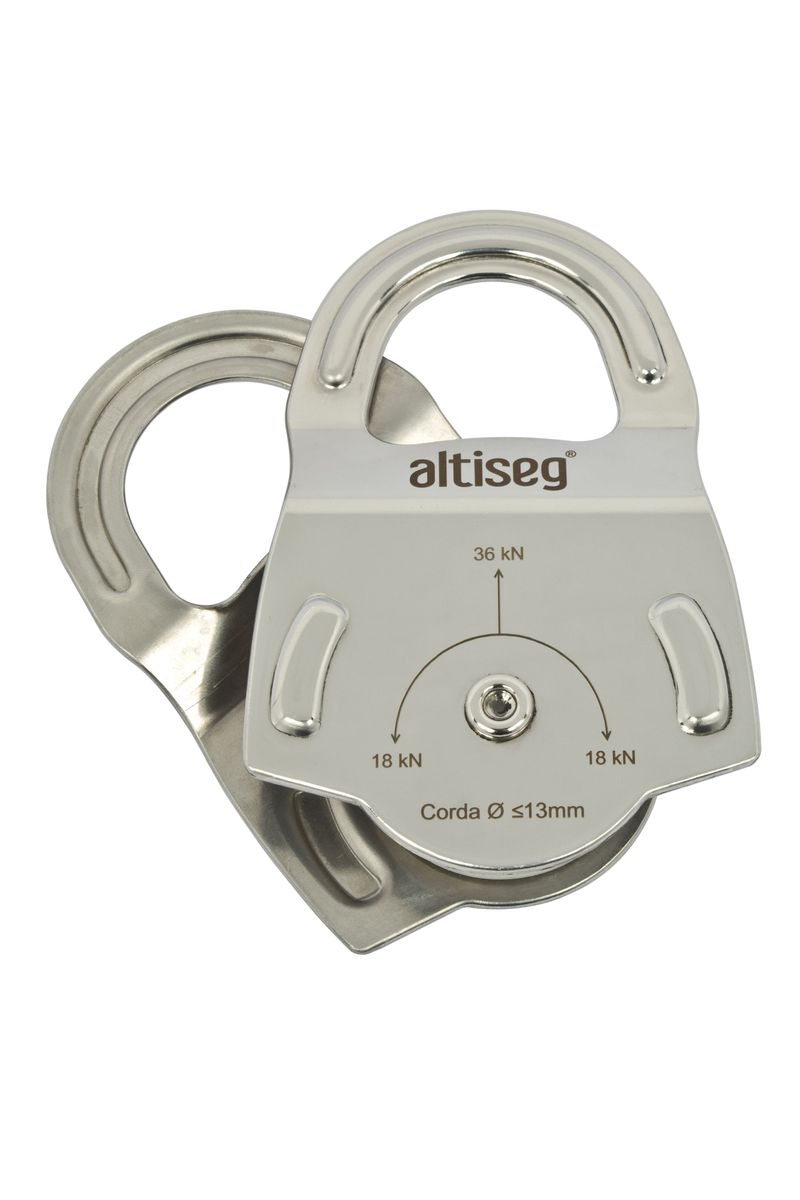 Polia Aco Inox Corda 13mm 65kn 3m Altiseg Uno-1788980614548